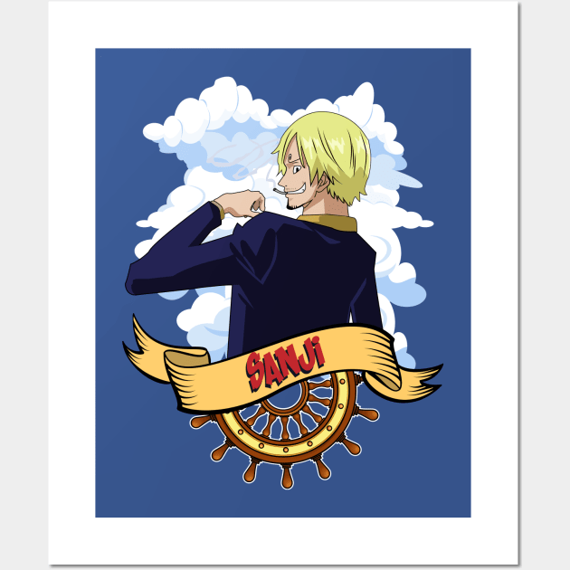 One piece anime - Vinsmoke Sanji Wall Art by mounier